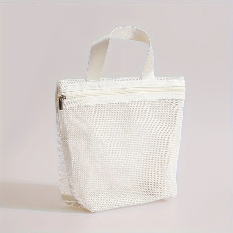 Mesh Hollow-Out Bag for Bath, Travel, Beach & Makeup