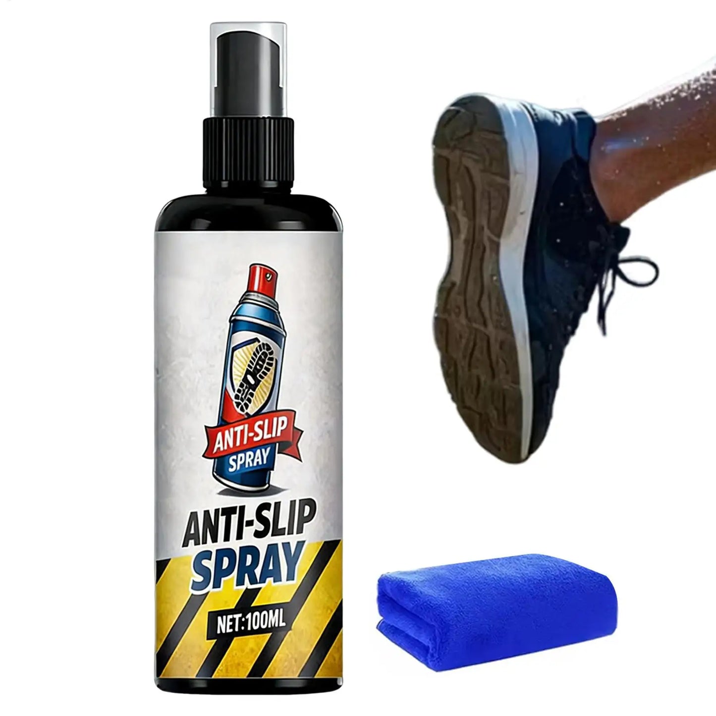 Basketball Shoe Grip Spray 100ml Footwear Traction Enhancer Non-Slip for Sneakers Boots Court Sports Volleyball Baseball Peaceful Pleasures Health and Wellness