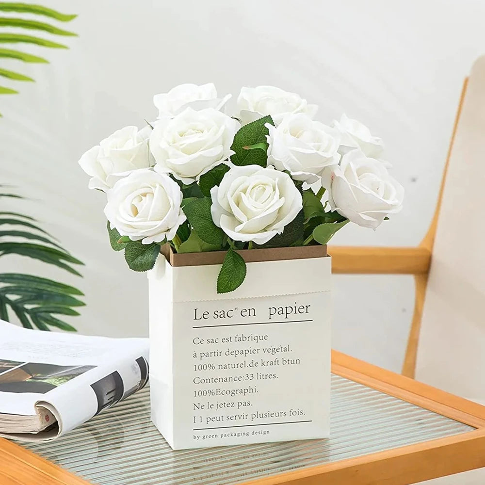 Silk Rose Artificial Flowers for Wedding, Home & Garden – 5/10 Pcs