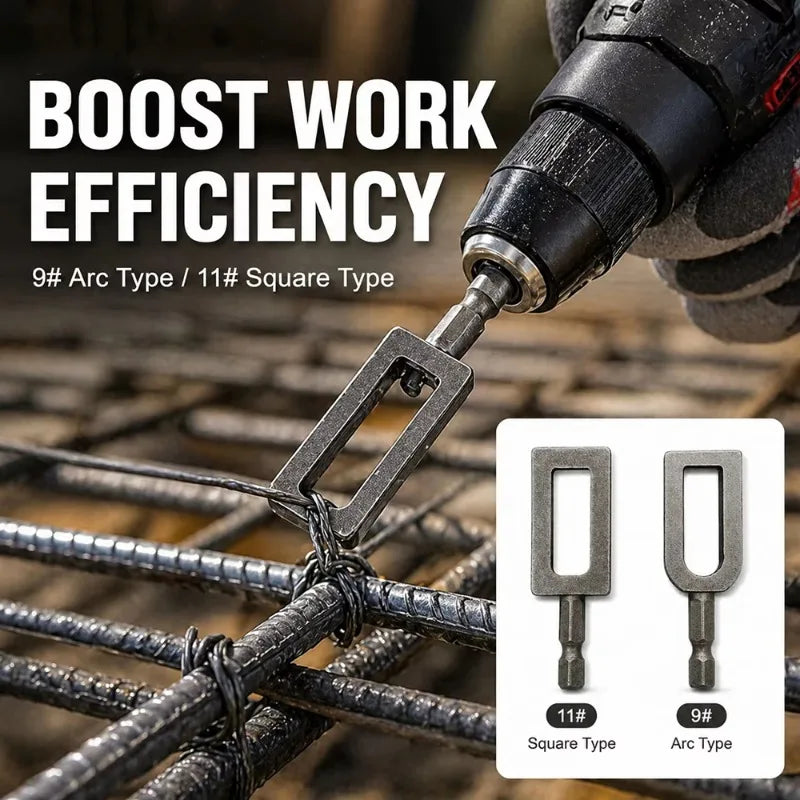 1/4 Hex Shank Wire Twisting Tool, Rebar Tie Wire Winder Drill Attachment, Fence Repair Construction Hardware Tool Box Cases Peaceful Pleasures Health and Wellness