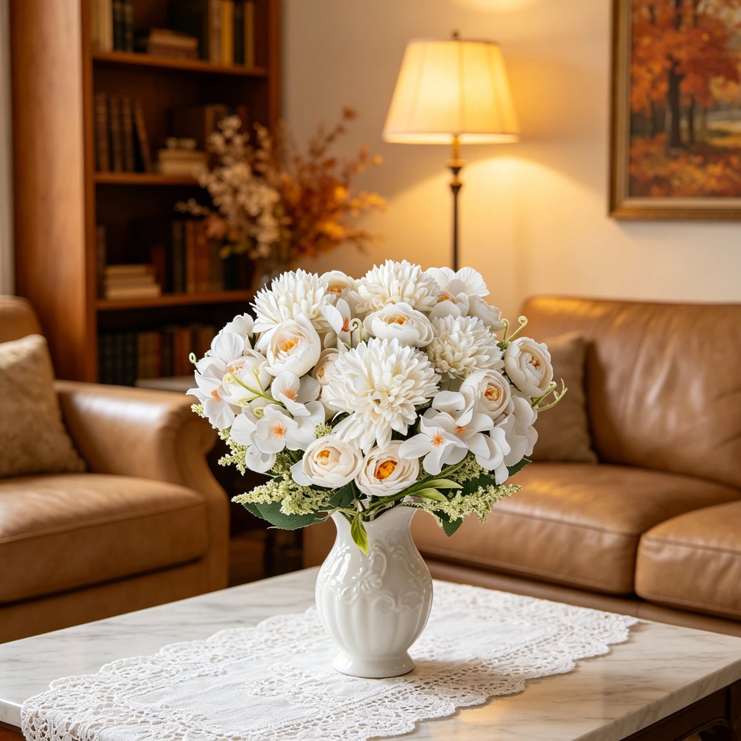 Silk Artificial Rose & Hydrangea Bouquet | Wedding Home Decor