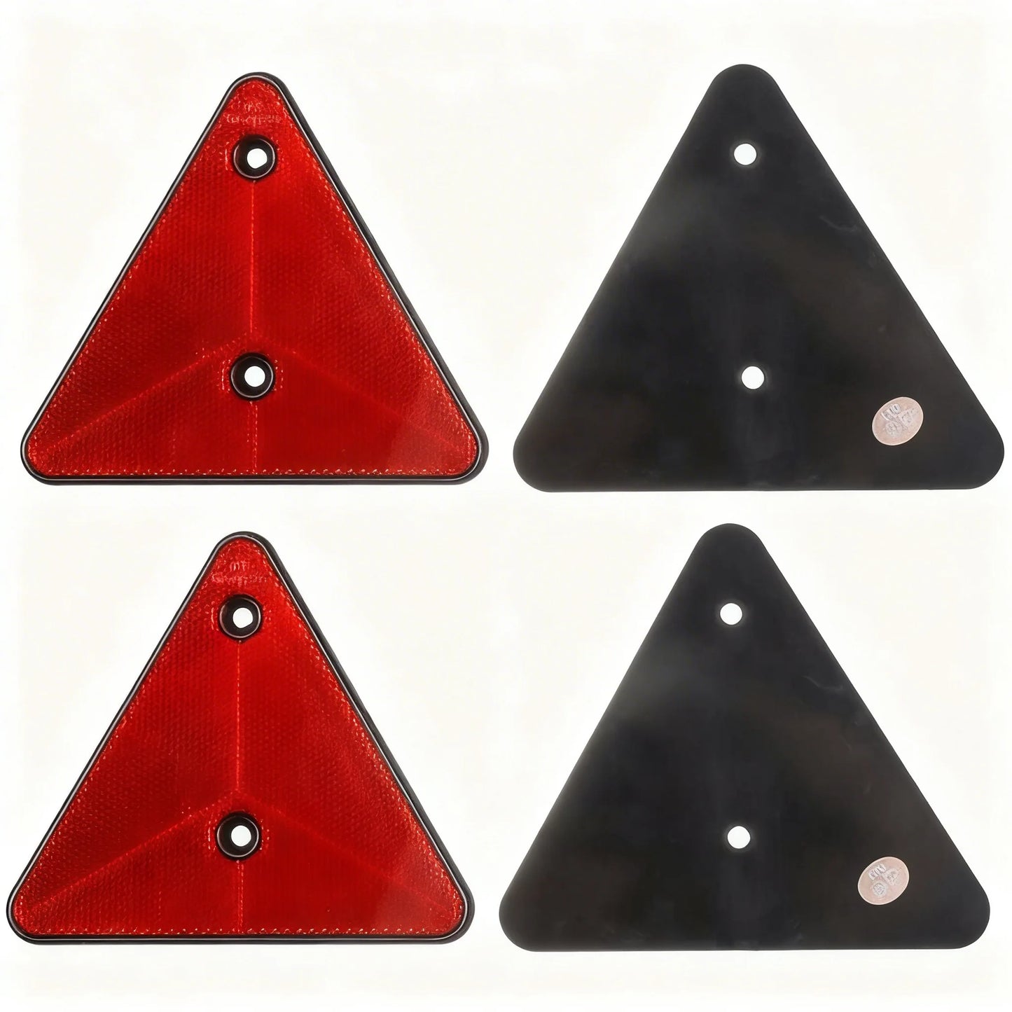 Red Triangle Rear Reflectors for Trailer, Bike & Truck | 1-4 Pcs