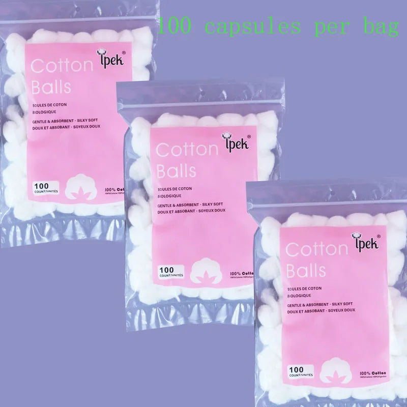 Cosmetic Cotton Balls, Large Cotton Balls for Makeup Removal, Nail Polish Removal, Pet Care, Applying Oil Lotion or Powder Peaceful Pleasures Health and Wellness 3 pink
