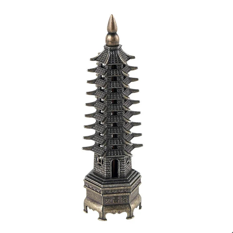 Feng Shui Vertical Incense Burner 3D Model China Wenchang Pagoda Home use incense burner holder Home Decoration Metal Handicraft Peaceful Pleasures Health and Wellness 1pc