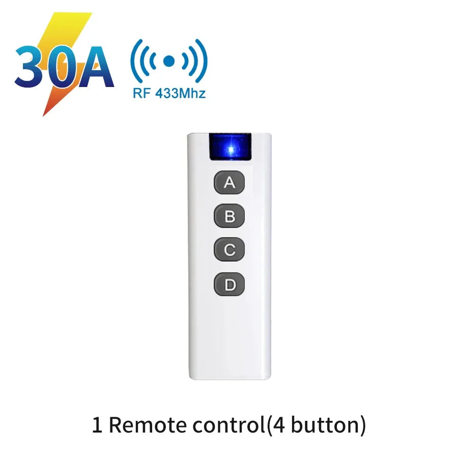 30A RF Wireless Remote Switch 433MHz – Pump & LED Control