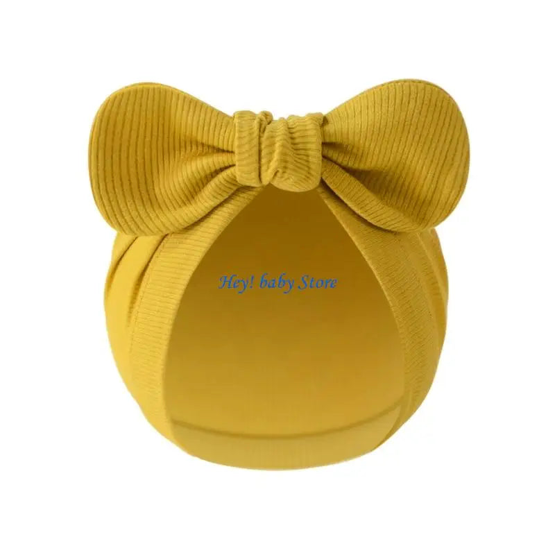 Newborn Bowknot Bonnet Hat | Soft Cotton Cap 0–3 Months
