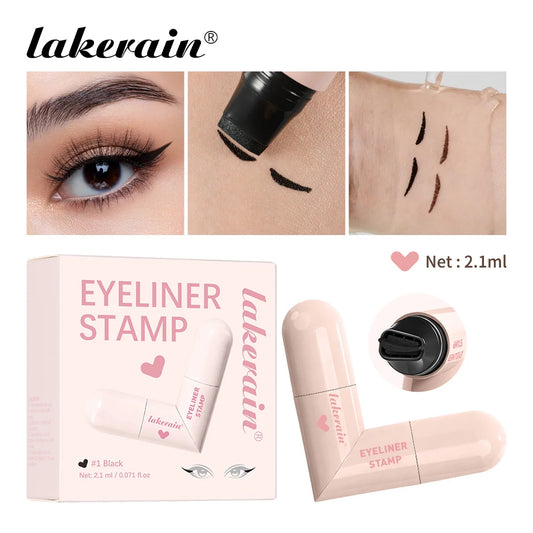 Eyeliner Stamp Beginner Friendly One-Press Forming Precise Fit Waterproof Sweatproof Fast Drying Formula Intense Color Eyeliner Peaceful Pleasures Health and Wellness