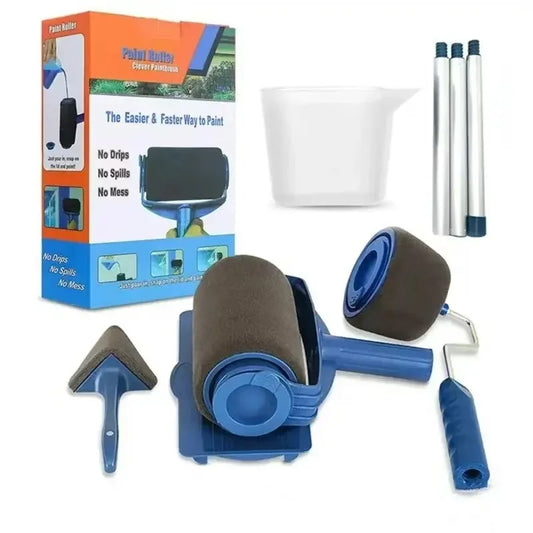 Wall Decorate Painting Roller Brush Set Paint Runner Pro Brush Kit Multifunctional House Paint Rollers Runner Pro Tools Set Peaceful Pleasures Health and Wellness 6 Pcs Set