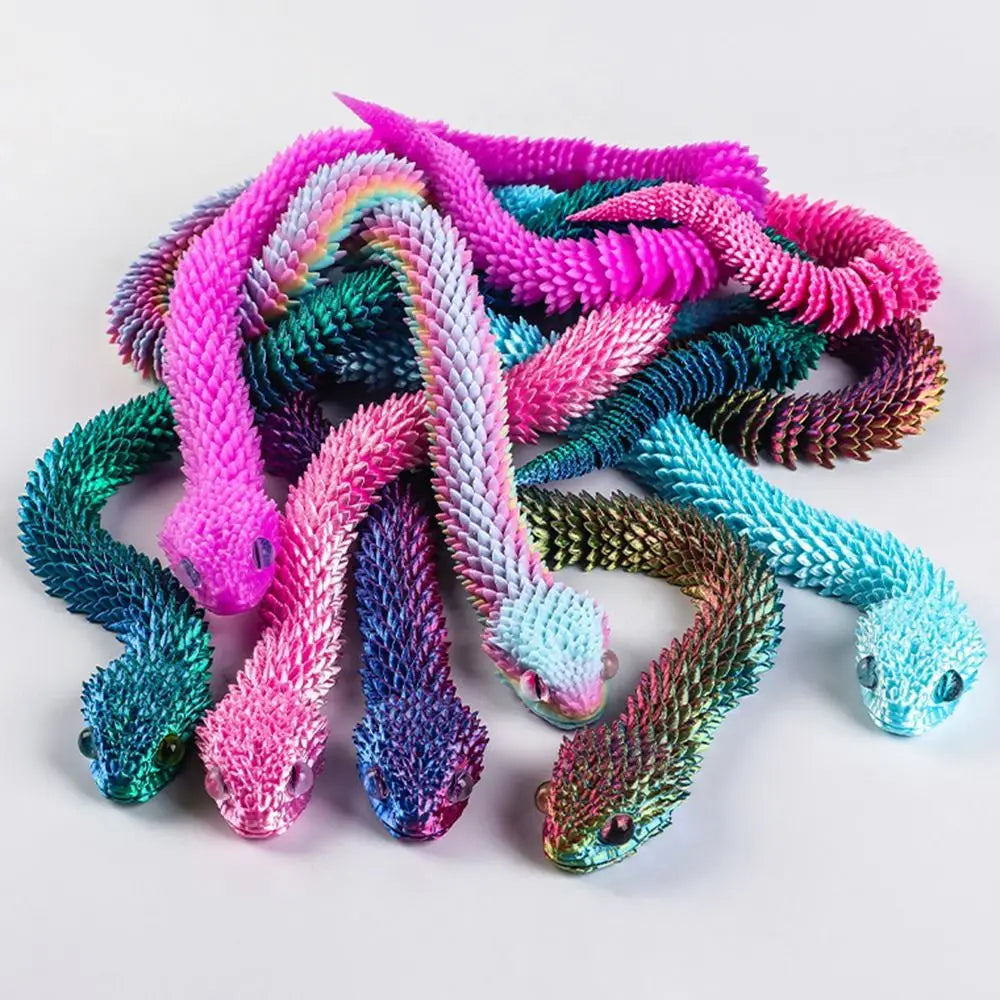 Realistic 3D Printed Snake Figurine 30/45/60cm | PLA Ornament