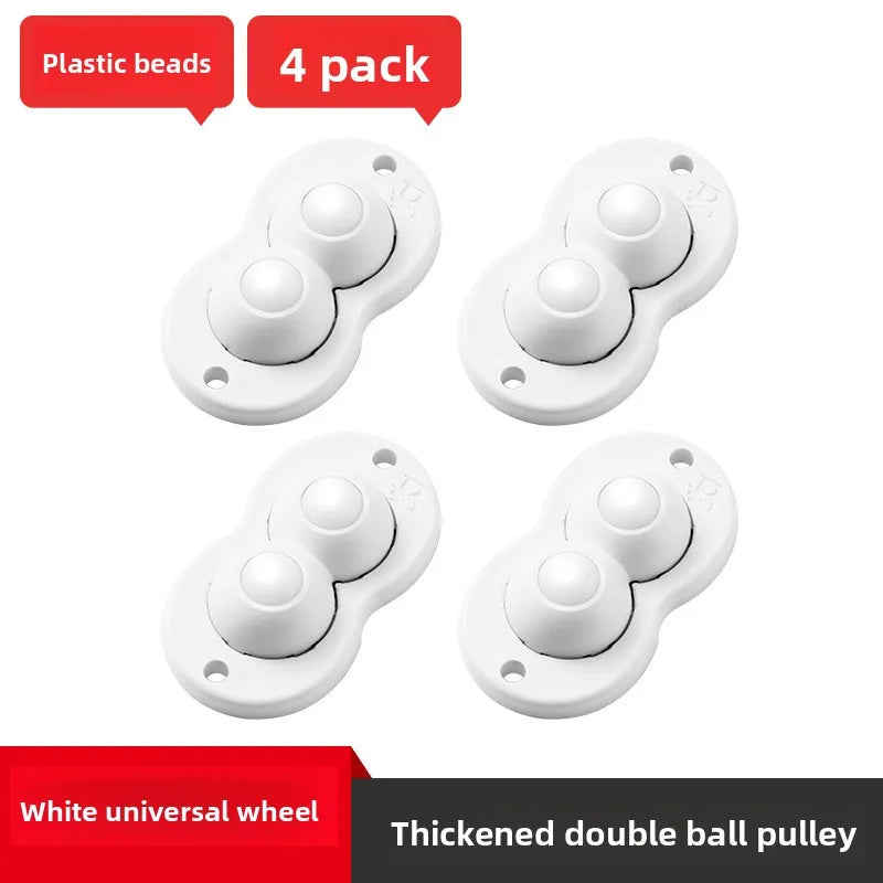 Self-Adhesive 360° Swivel Caster Wheels – Stainless Steel