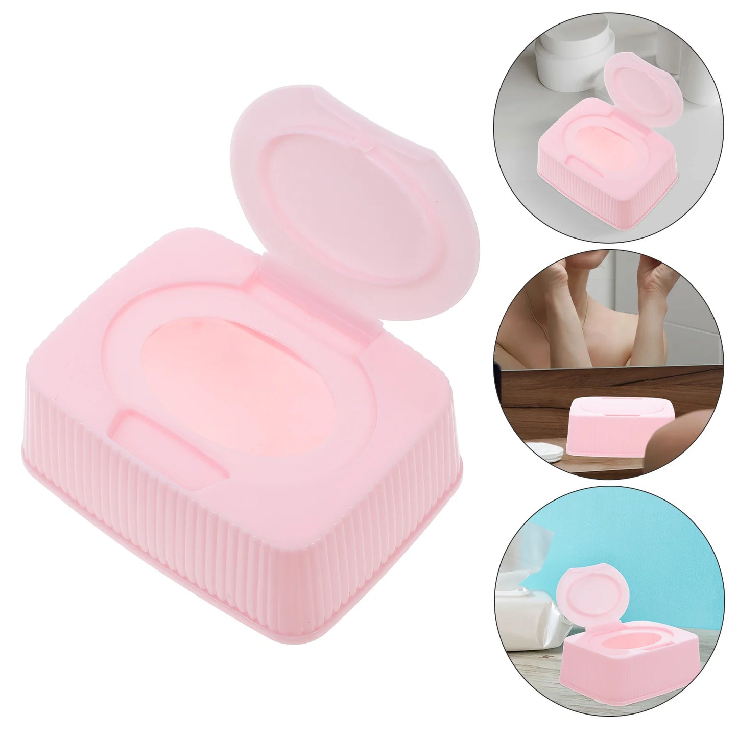 Baby Wipes Dispenser Dustproof Storage Box – Pink Plastic
