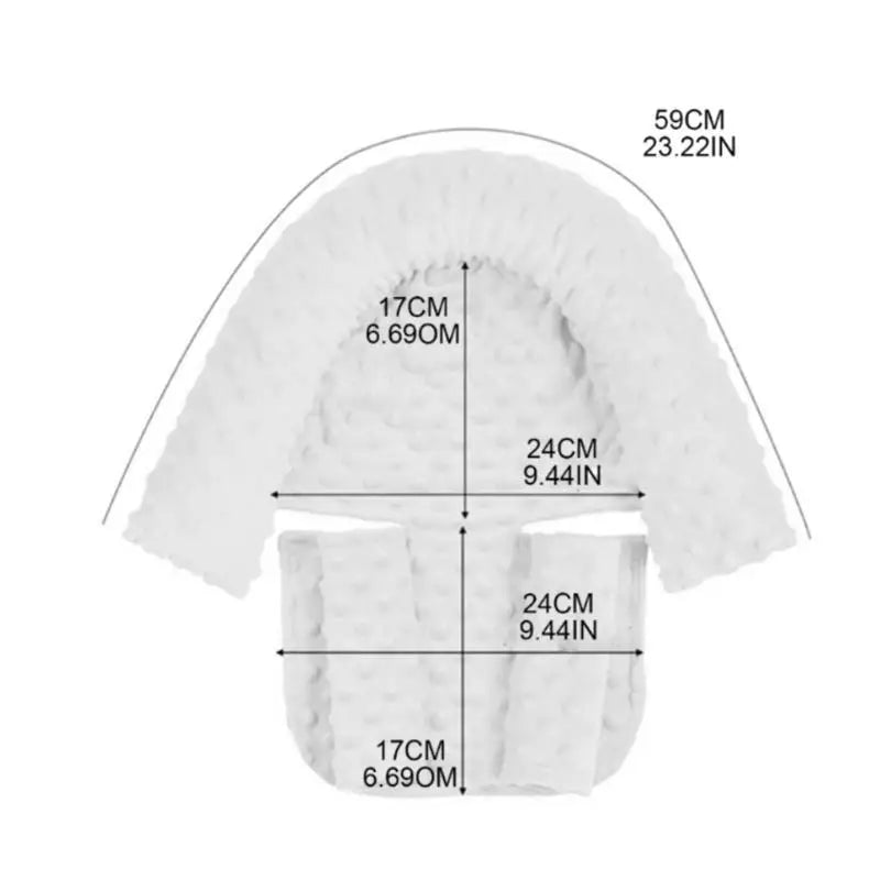 Baby Car Seat Head Support with Strap Covers & Cushions