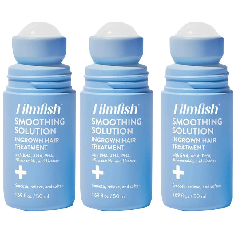 Smoothing Solution Hair Treatment (1.69 oz) - Smooth, Relieve, Soften Skin - 360 Roller - BHA, AHA, PHA, Niacinamide, Vegan Peaceful Pleasures Health and Wellness 50mlx3 pieces