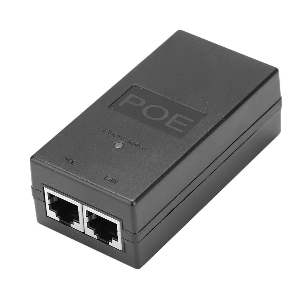 Desktop POE Injector 10/100/1000Mbps/1G/2G Power Supply Input 100V-240V Output 24V 0.5A for Home Accessories Peaceful Pleasures Health and Wellness