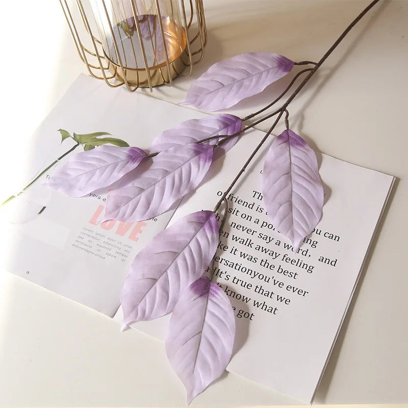 Silk Artificial Willow Bouquet | Fake Green Leaves for Home & Wedding