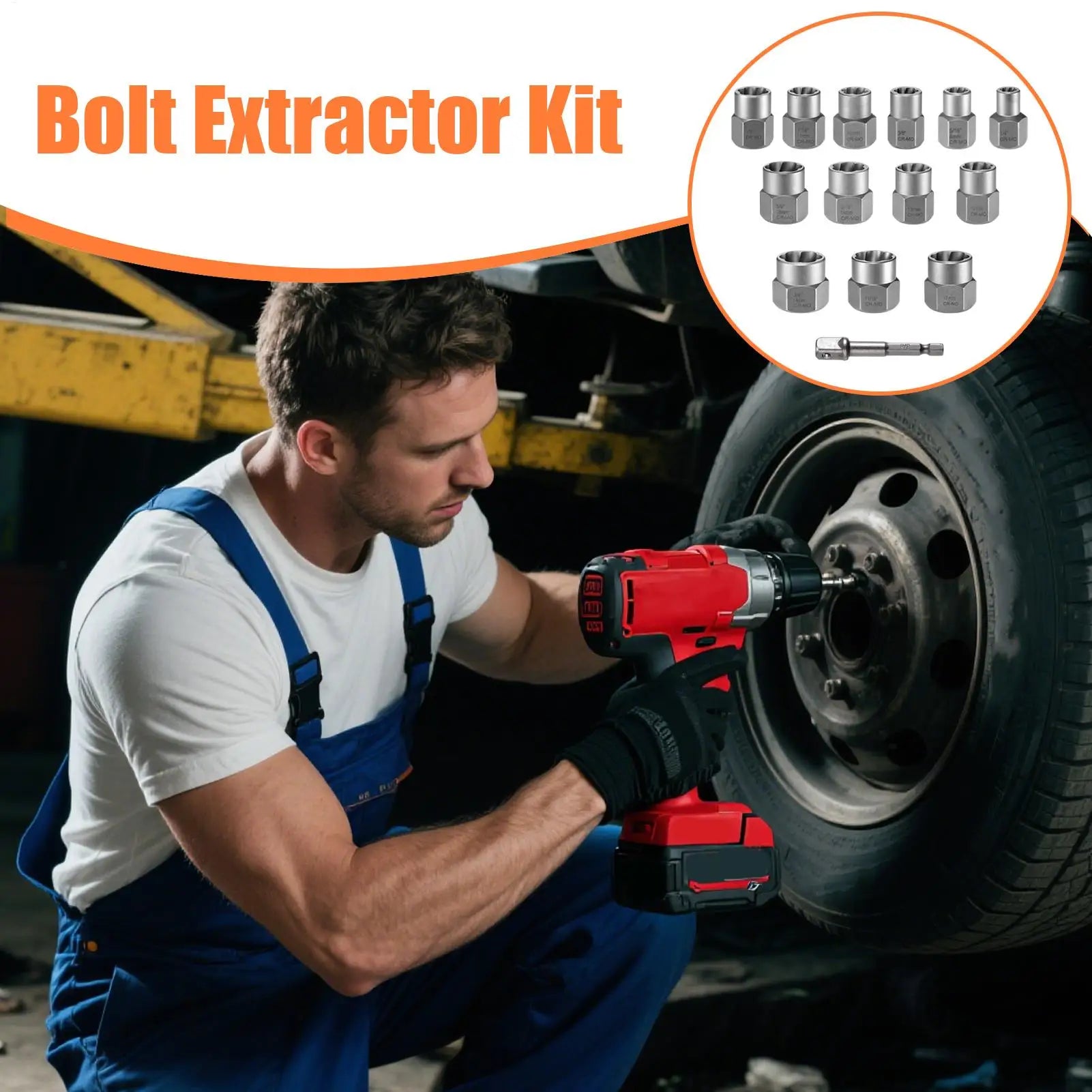 Bolt Extractor Kit | Stripped Socket 3/8" Drive Nut Remover Set Bolt Extractor Set Peaceful Pleasures Health and Wellness CN