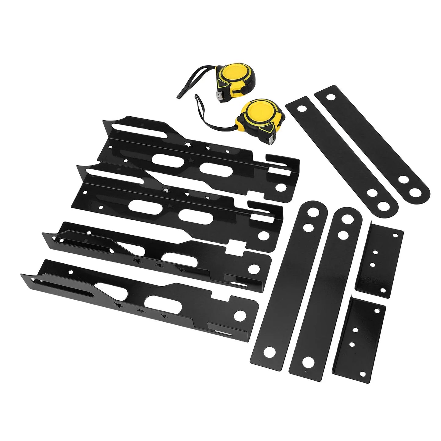Wheel Alignment Tool Black Iron Automotive Toe Plate 2 Tape Measures