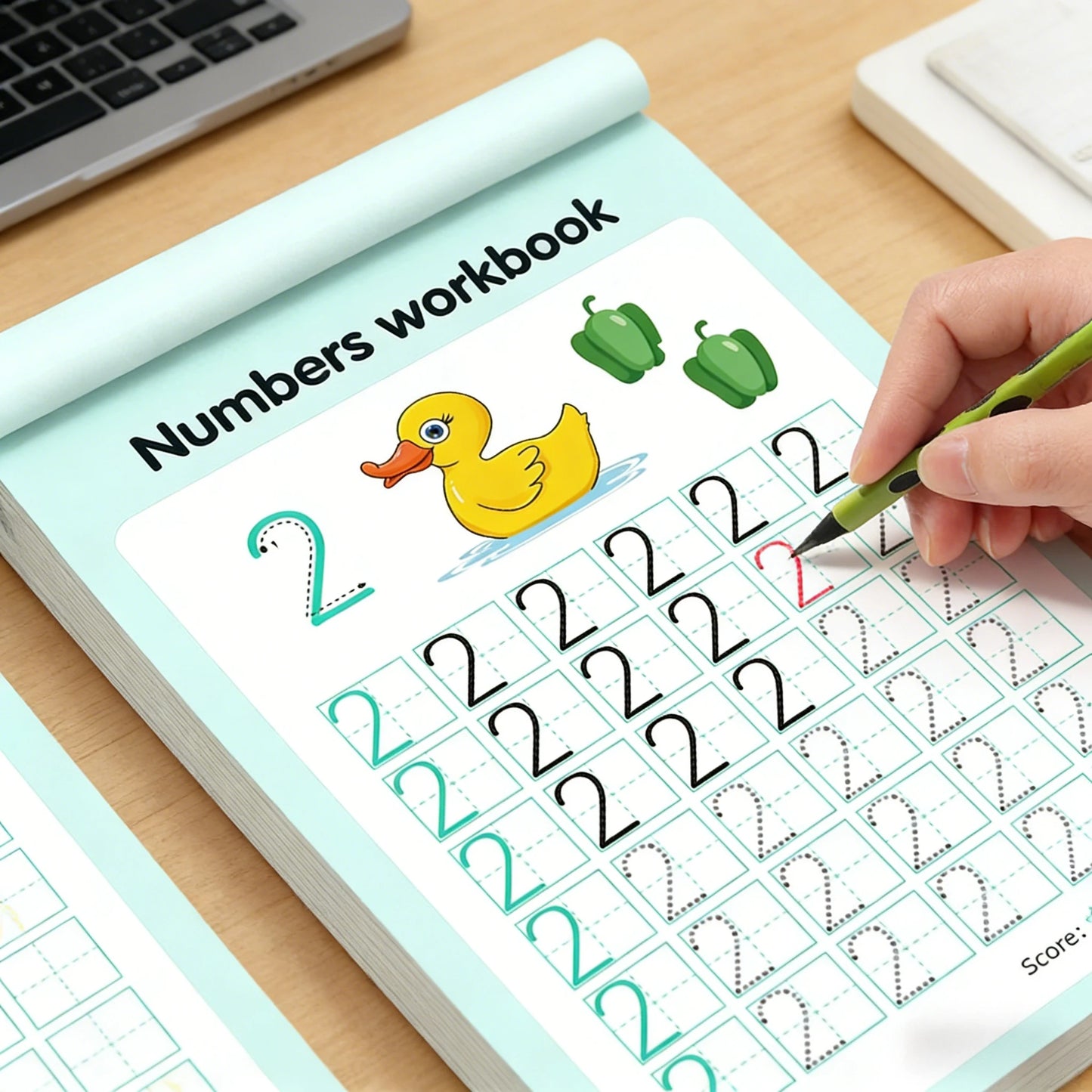 32 Pages Numbers Tracing Workbook 0-100 Kids Ages 3-5 Preschool Math