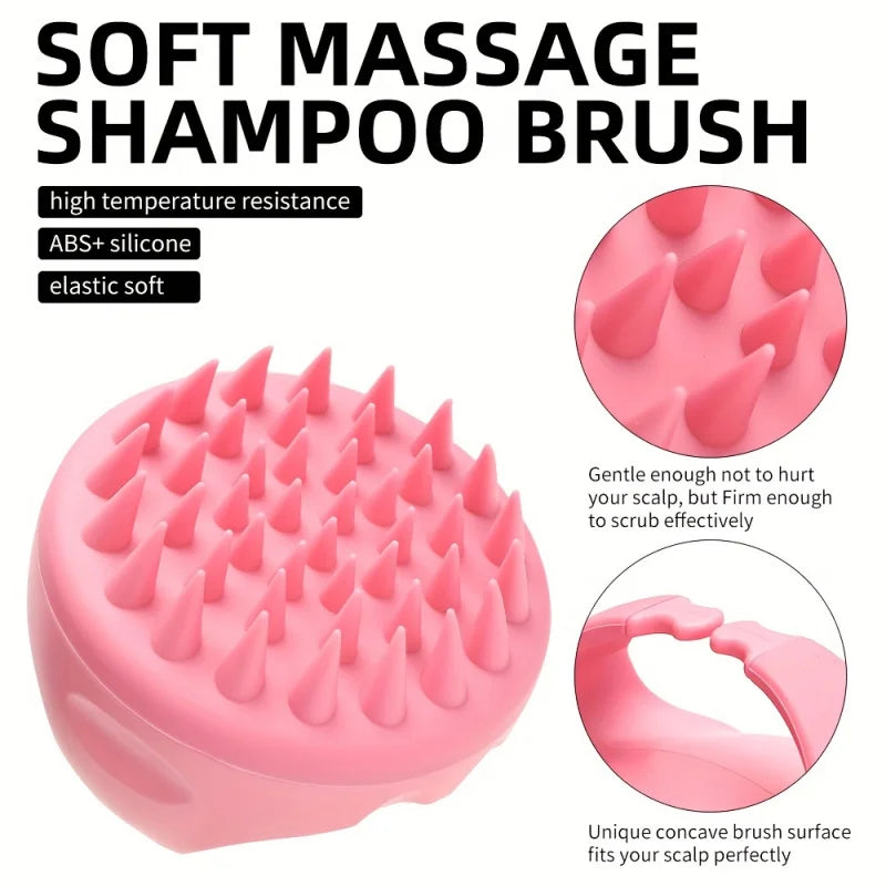 1 Gentle Silicone Scalp Massage Shampoo Brush - Anti-allergy Handheld Hair Shampoo Device，For removing dandruff，No Battery Requi Peaceful Pleasures Health and Wellness