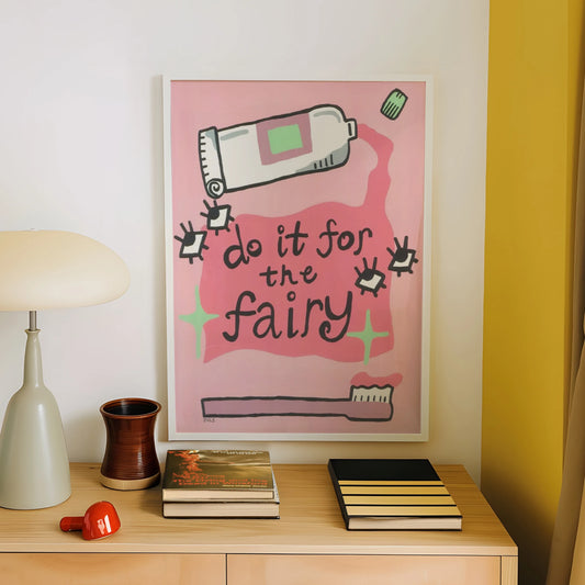 Fairy Quote Canvas Wall Art Print | Home & Bedroom Decor Canvas Wall Art Print Peaceful Pleasures Health and Wellness G4860 30x40cm Unframed