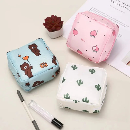 Cute Cartoon Makeup Bag Travel Organizer Pouch for Women Cosmetic Travel Pouch Peaceful Pleasures Health and Wellness