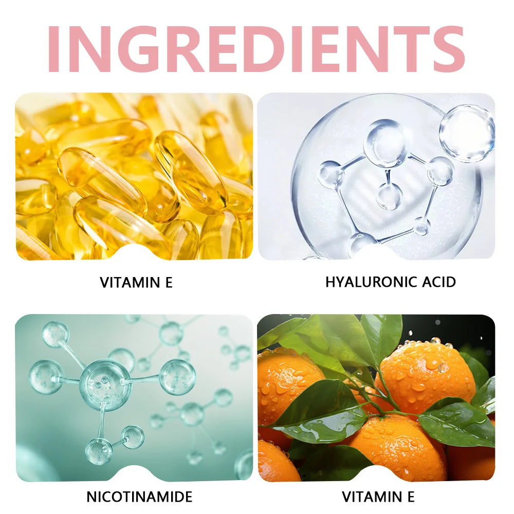 5 In1 Hyaluronic Acid Facial Serum Moisturizing Brightening Lightening Fine Lines Vitamin C Pore Shrinking Serum Skincare 30ml Peaceful Pleasures Health and Wellness
