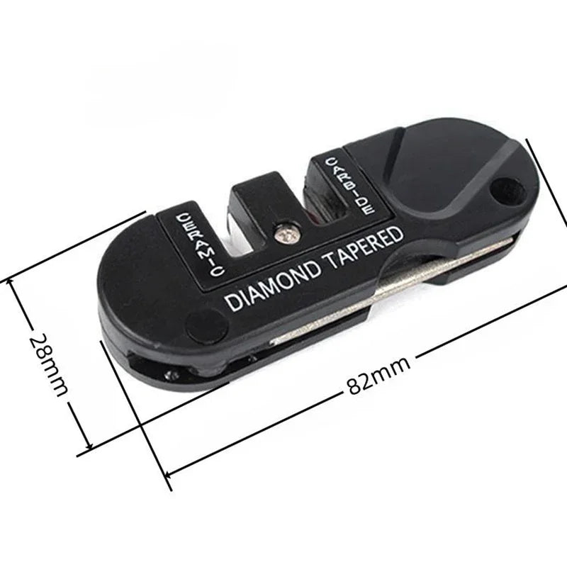 4-in-1 Portable Knife Sharpener – Tungsten & Ceramic Rod