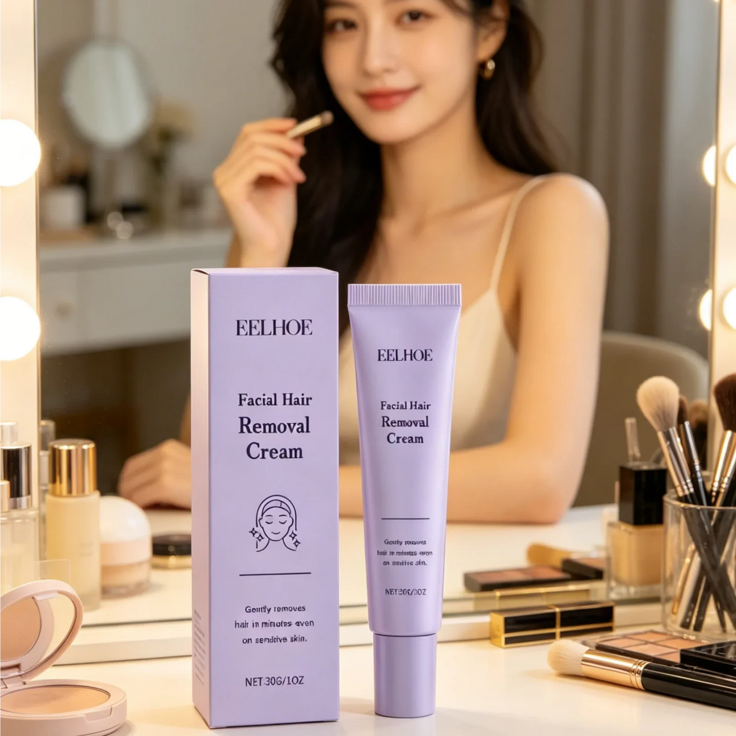 EELHOE Facial Hair Removal Cream – Painless & Gentle