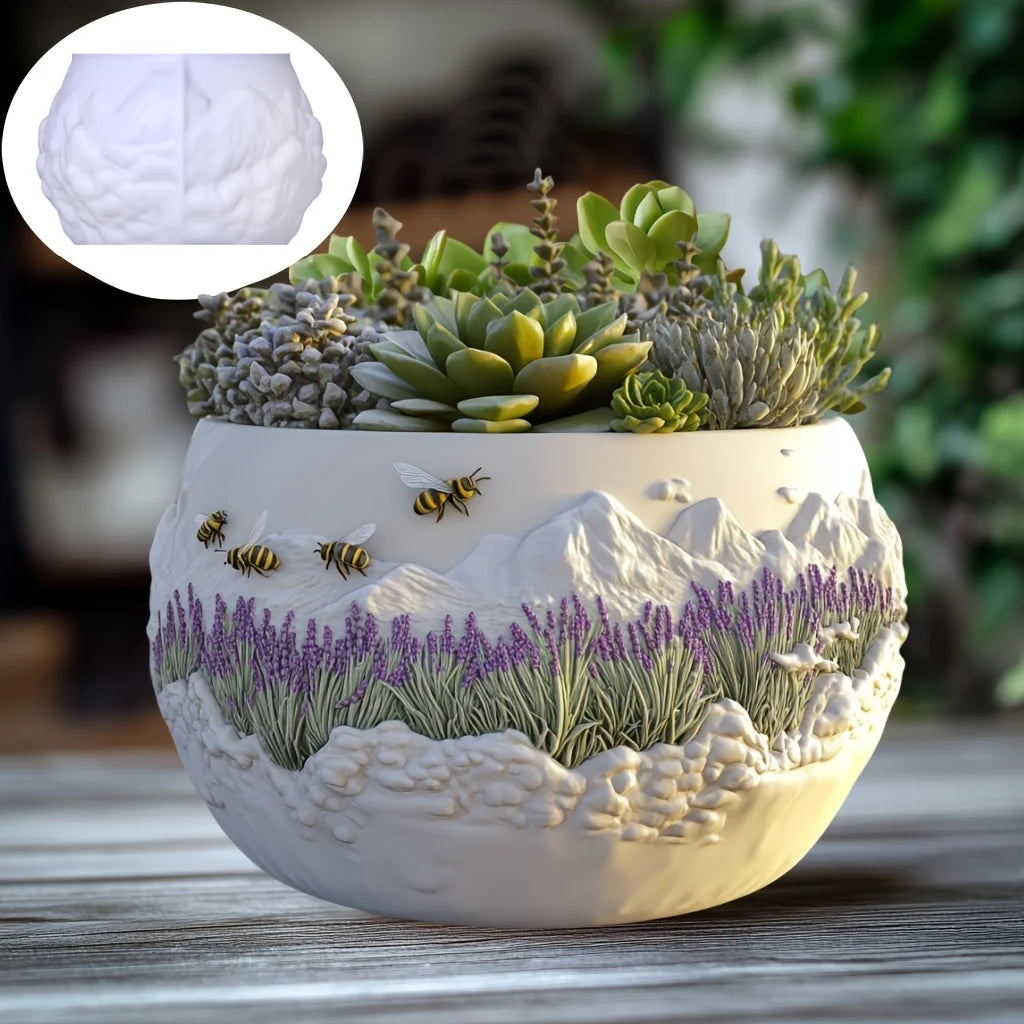 Windmill Town Silicone Mold – Resin Succulent Pot & Storage Box