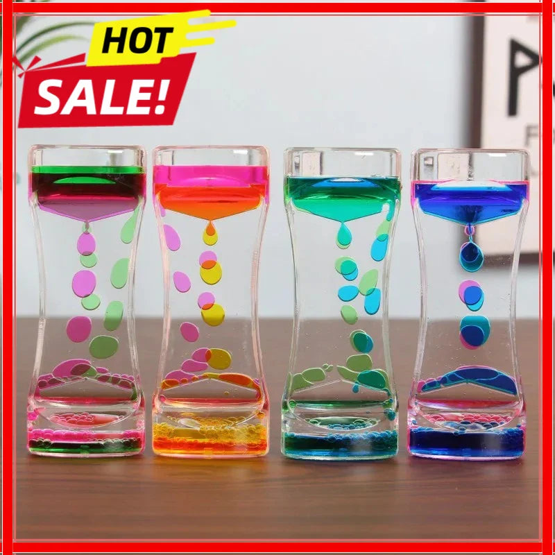 Liquid Motion Bubbler Hourglass Sensory Toy | Desk Decor