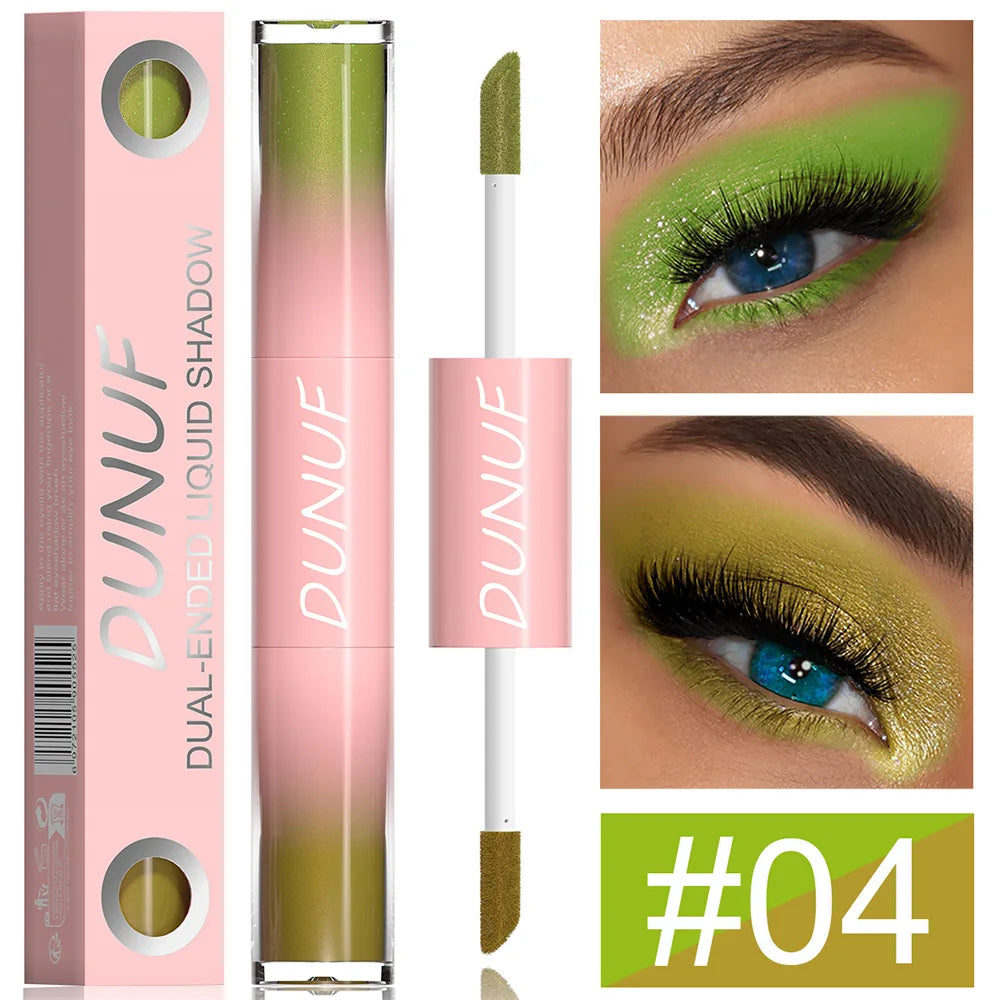 Dual-Ended Liquid Eyeshadow - Long-Lasting, Shimmer Finishes In Red, Blue, Purple, Bronze - Ideal For Holiday And Stage Makeup Peaceful Pleasures Health and Wellness DU12SSTSYY04