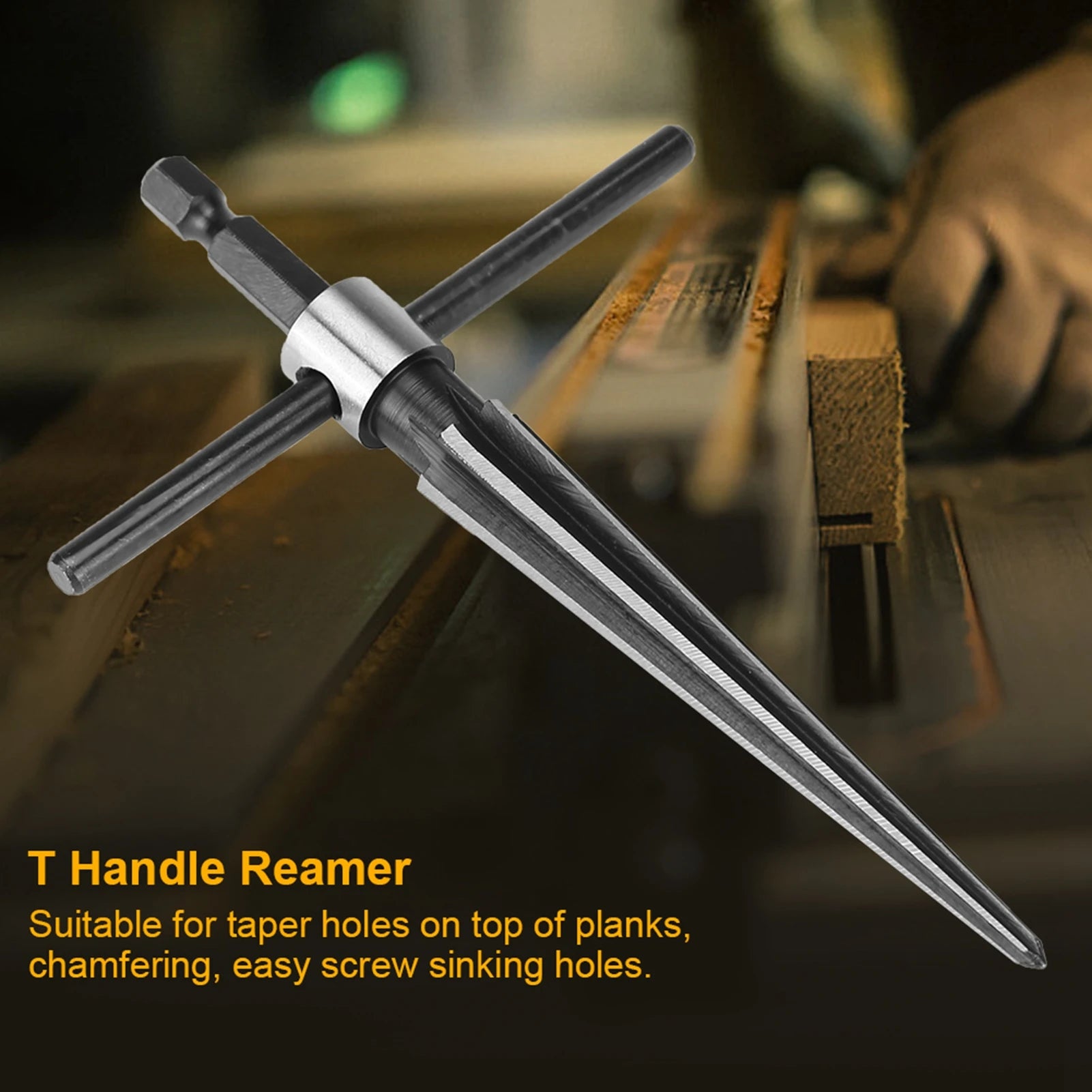 HandHeld Reamer T Handle Reamer Hex Reamer Bridge Pin Hole Handheld T Shape Tapered Hex Reamer Handle Drilling Tool Reamer Peaceful Pleasures Health and Wellness Default Title