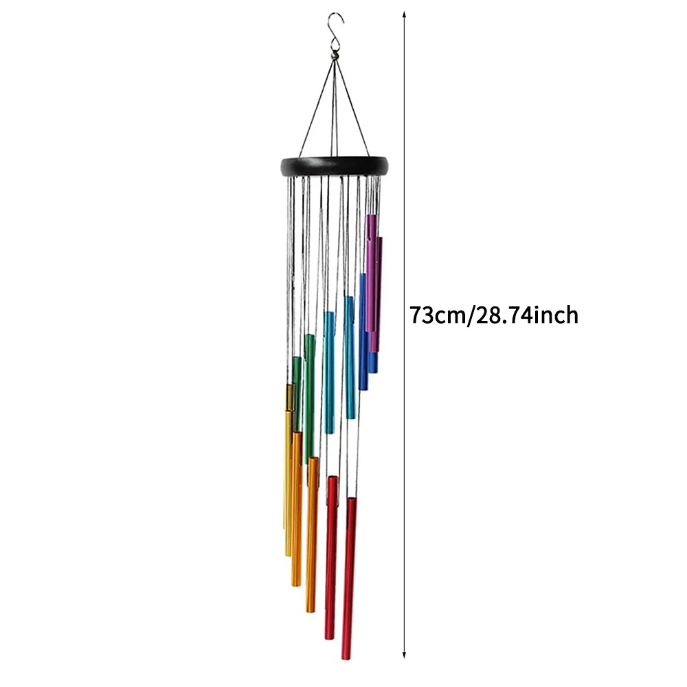 Beautiful and Soothing Musical Wind Chime with 12 Tubes and Bells - Perfect for Relaxation and Meditation Peaceful Pleasures Health and Wellness