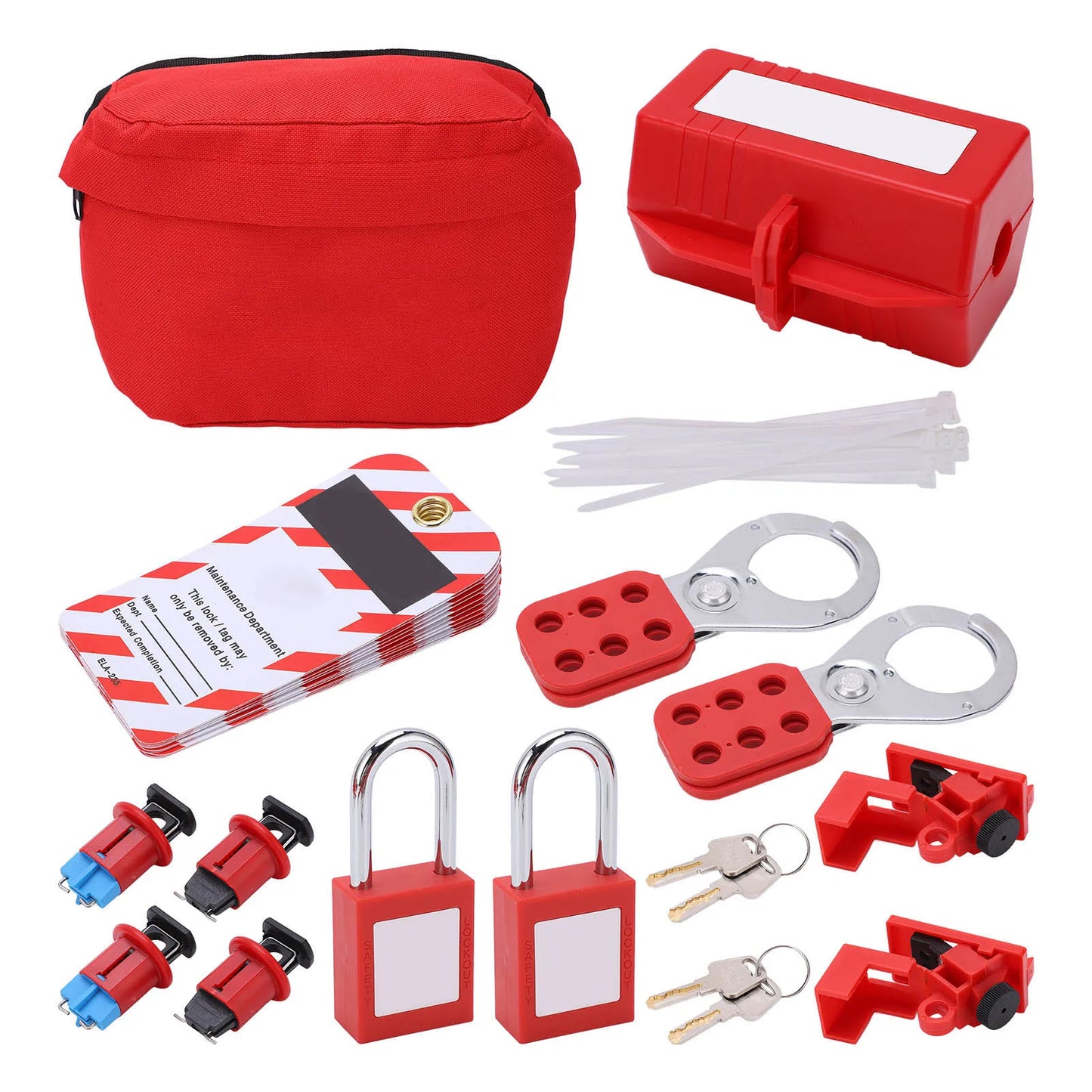 Lockout Tagout Kit – Circuit Breaker LOTO Padlock & Hasp Set