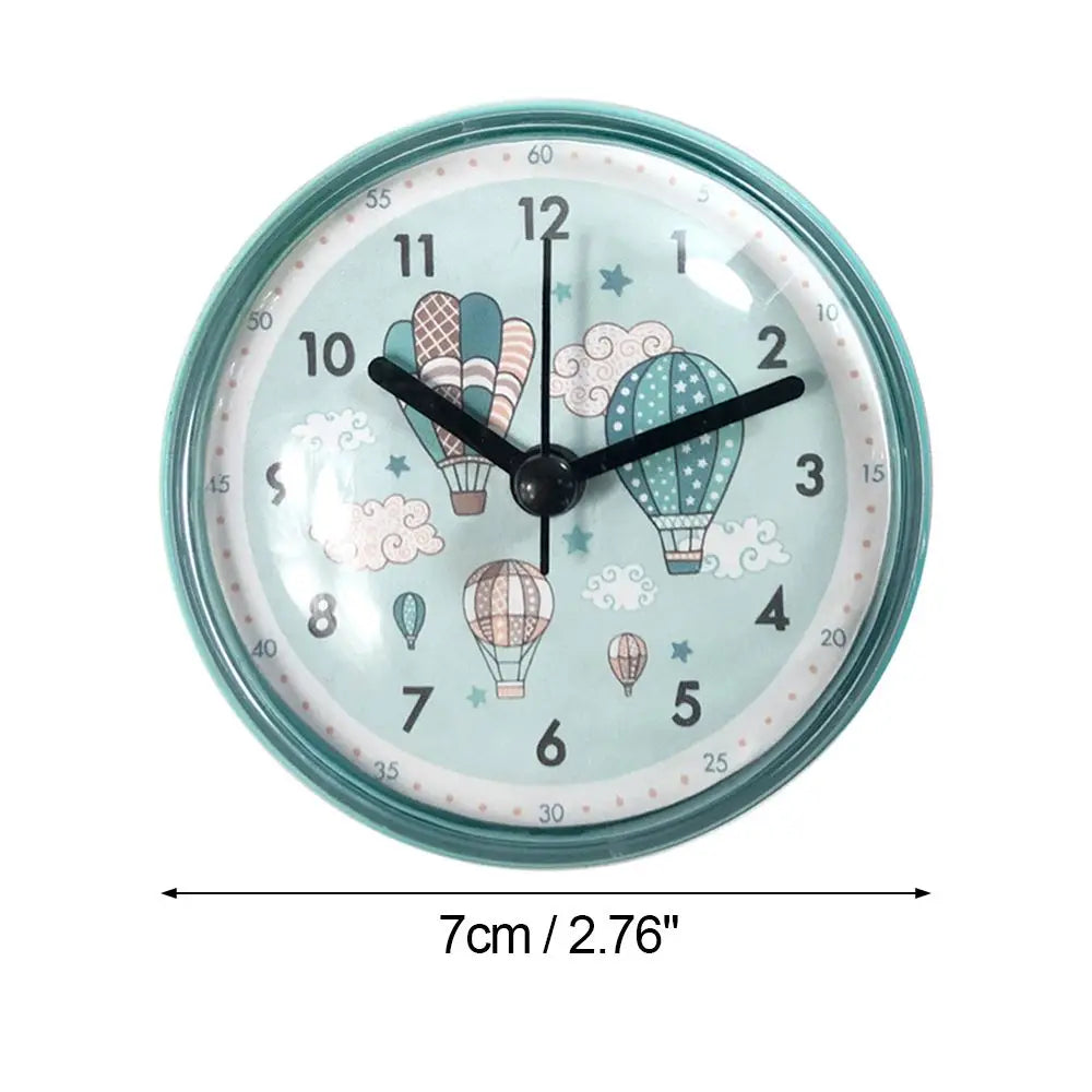 Mini Sucker Wall Clock Bathroom Anti-Fog Waterproof 7cm Kitchen Toilet Living Room Waterproof Small Quartz Table Clock Peaceful Pleasures Health and Wellness