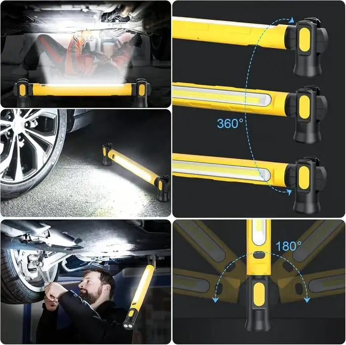 Under Hood Work Light Bar,3000LM LED Magnetic Light Bar with Hooks,5200mAh Cordless Rechargeable Hood Light for car repair Peaceful Pleasures Health and Wellness