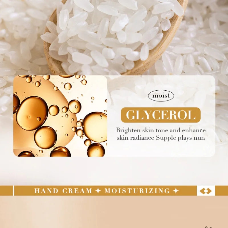BIOAOUA Rice Raw Pulp Hand Cream Moisturizing Brighten Anti-cracking 30g Peaceful Pleasures Health and Wellness