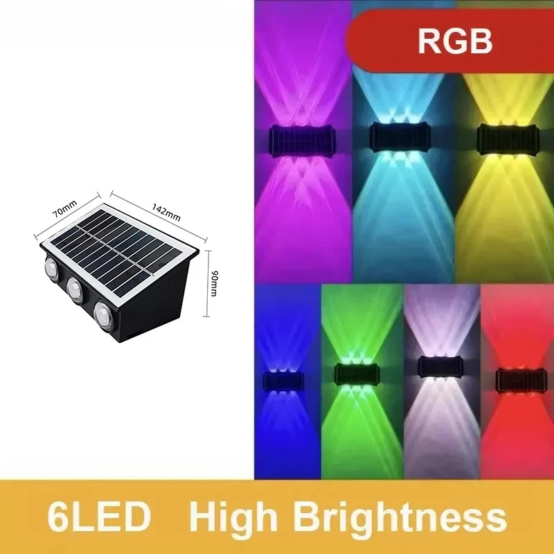 Solar LED Outdoor Wall Light – IP65 Waterproof Up & Down Glow