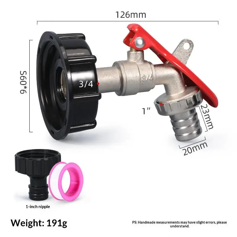 IBC Tank Valve Faucet with Lock – 1/2 Inch Zinc Alloy Tap