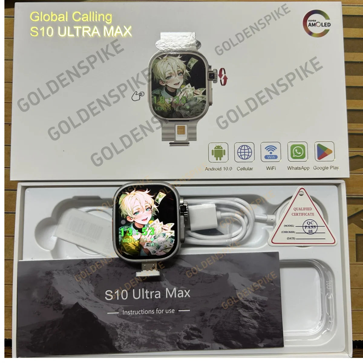 GOLDENSPIKE S10 Ultra MAX 4G Android Smartwatch | GPS WiFi Camera