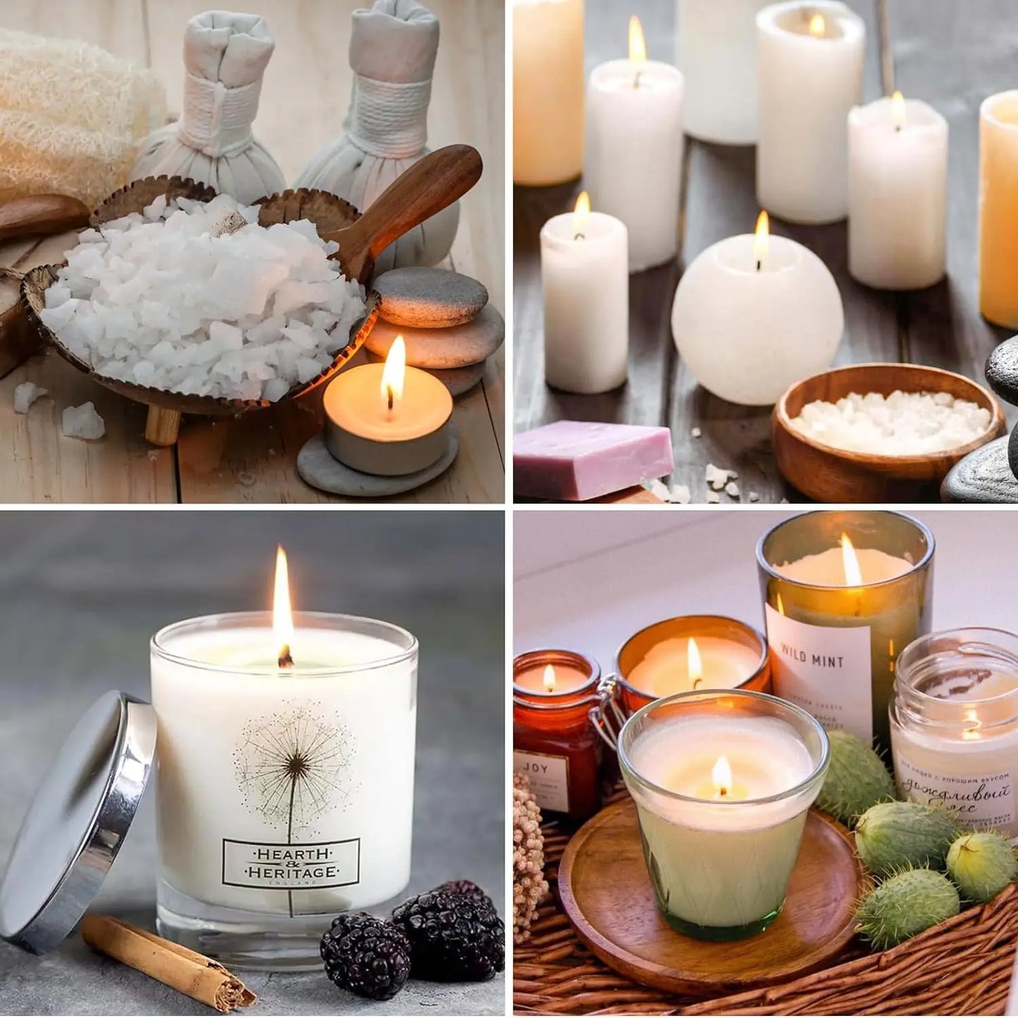 50 Candle Wicks 15cm + 60 Stickers – DIY Candle Making Kit