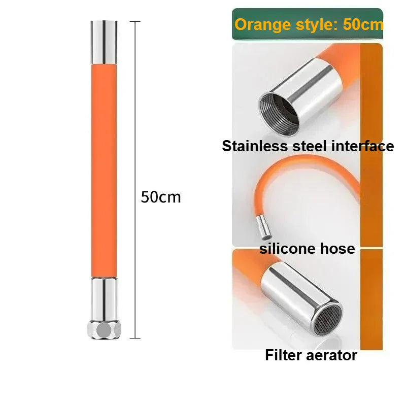360° Flexible Faucet Extender – Universal Silicone Hose 20/50cm