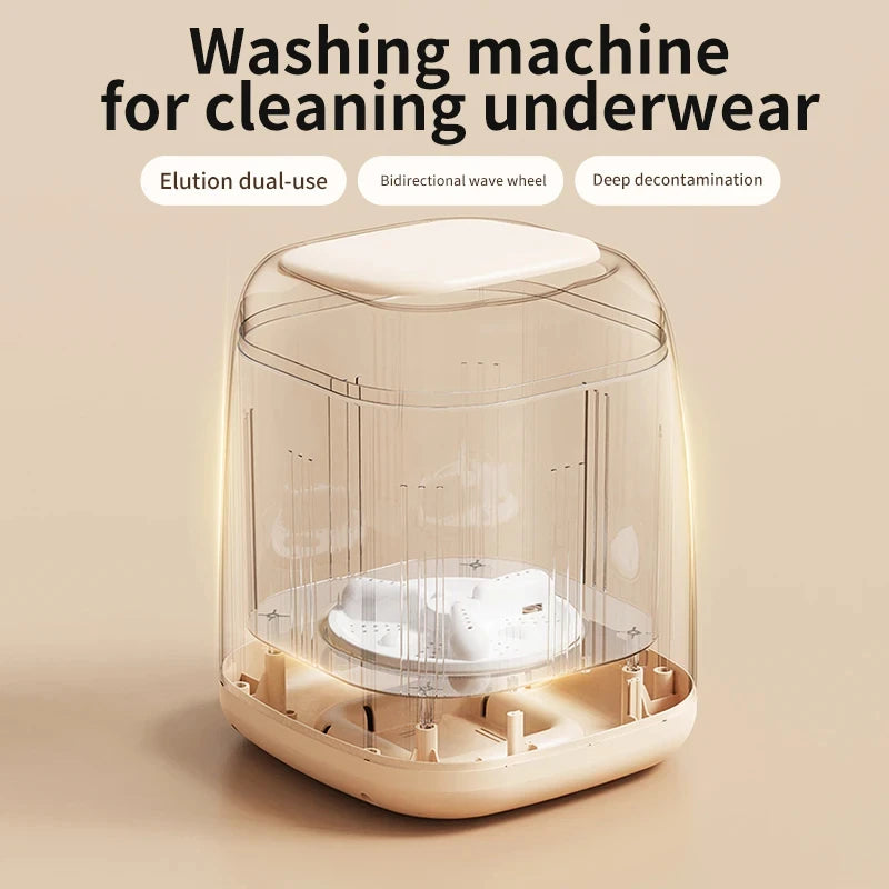 Small Washing Machine for Underwear Children's Clothes mini Washer fully automatic Portable Washing Machine with Spin Dryer 220V Peaceful Pleasures Health and Wellness