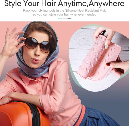 Best Selling Curling Iron Pad Straightener Hair Styling Tool Heat Resistant Mat Anti-Slip Design for Professional Use Peaceful Pleasures Health and Wellness