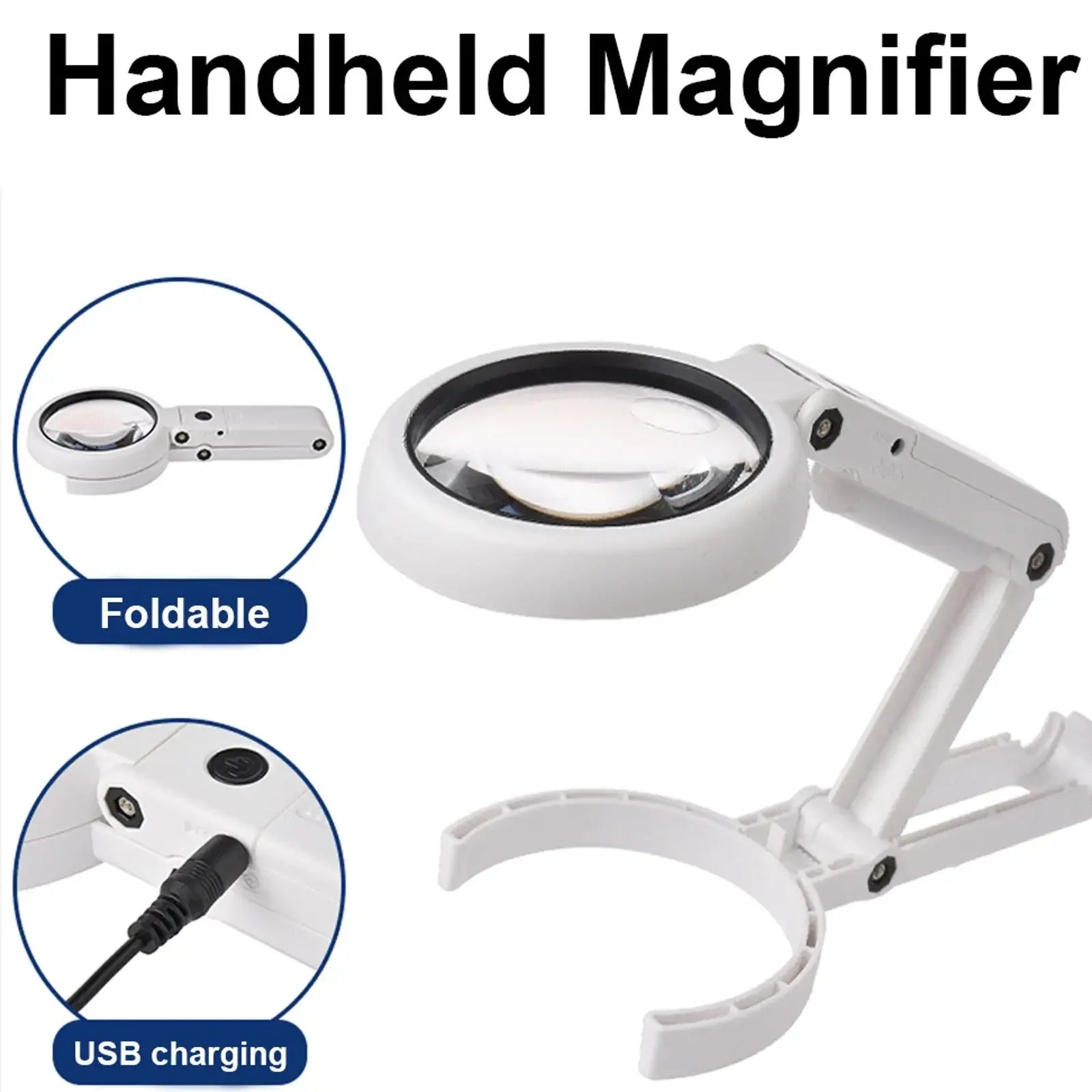 LED Handheld Magnifying Glass with Light – Foldable Loupe Peaceful Pleasures Health and Wellness