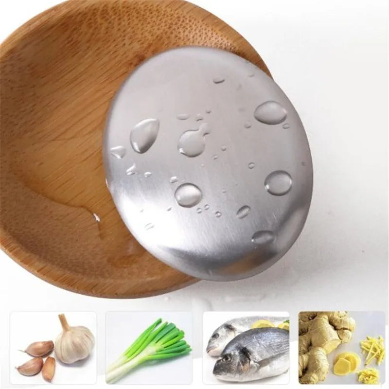 1/2Pcs Stainless Steel Soap Oval Shape Odor Remover Eliminates Garlic Onion Fish Smell for Kitchen and Bathroom Use Peaceful Pleasures Health and Wellness