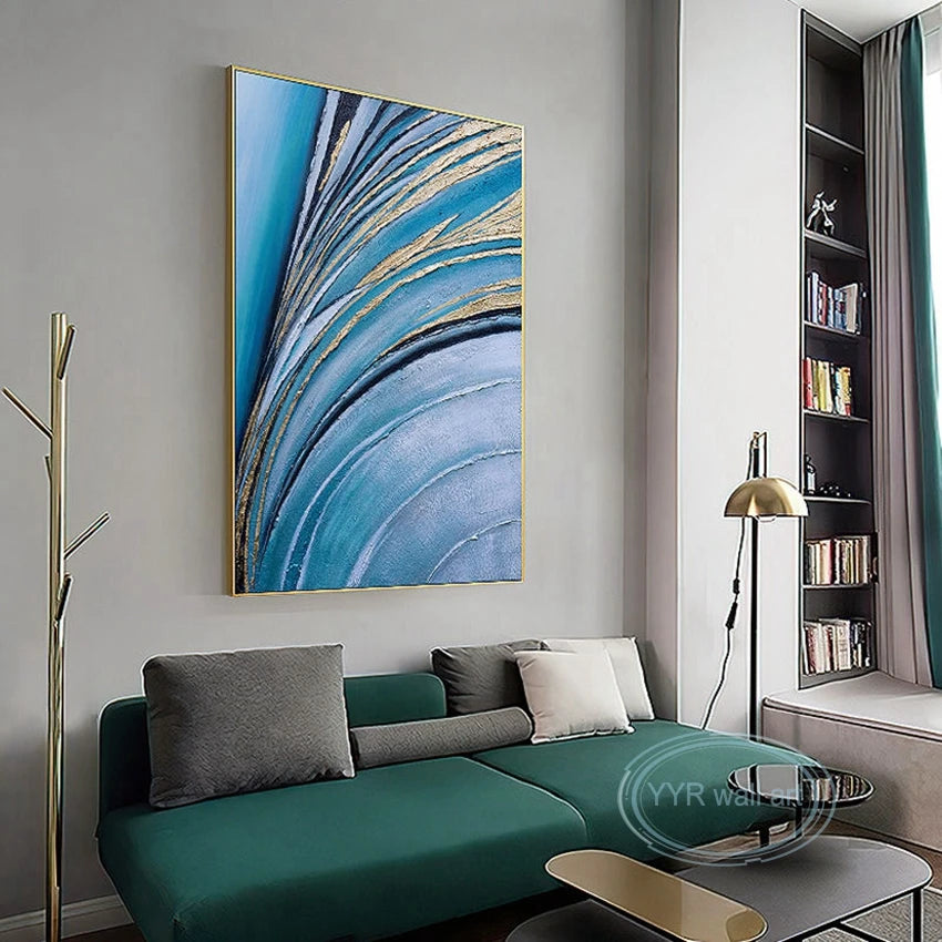 Hand-Painted Abstract Oil Painting Canvas Wall Art | Modern Decor Canvas Oil Painting Peaceful Pleasures Health and Wellness