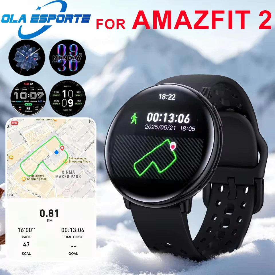 For Amazfit Active 2 Ai Smart Watch Chat GPT Built-GPS Men Women Amoled Waterproof Sport SmartWatch NFC BT Call Watch for Peaceful Pleasures Health and Wellness