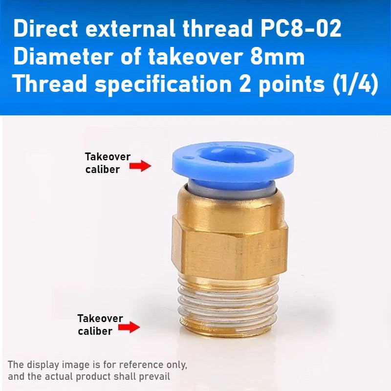 Copper Pneumatic Push-In Fitting | Quick-Connect Air Connector