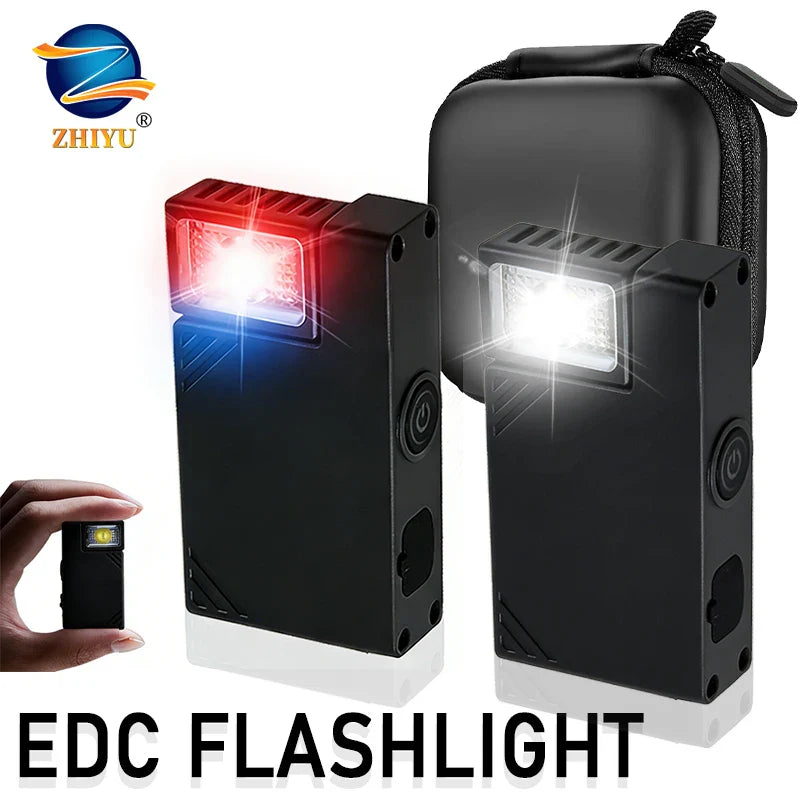 ZHIYU Mini EDC Flashlight 800LM LED COB USB-C Rechargeable
